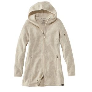 LL BEAN SWEATER FLEECE COAT